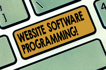Word writing text Website Software Programming. Business concept for coding or programming that enables website Keyboard key Intention to create computer message pressing keypad idea