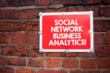 Fototapeta premium Handwriting text writing Social Network Business Analytics. Concept meaning Online modern networking connection