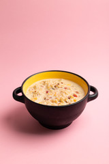 Chowder with Sweet Corn, Shrimp and Bacon