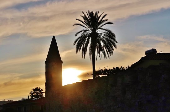 Sonnenuntergang bei Nafpaktos, Griechenland