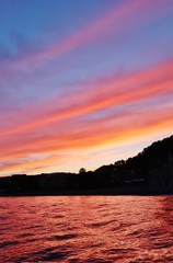 Abendhimmel bei Nafpaktos, Griechenland