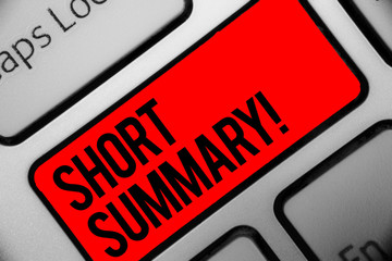 Handwriting text writing Short Summary Motivational Call. Concept meaning Brief statement of main...