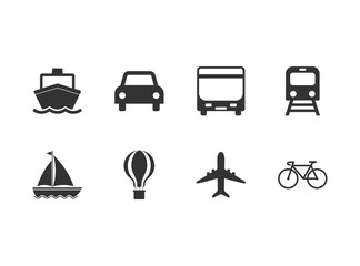 Logistics, transport, vehicle icon. Vector illustration, flat design.