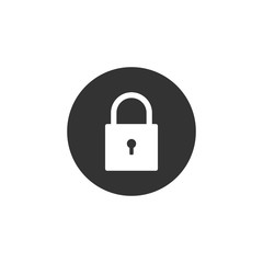 Lock, Encryption icon. Vector illustration, flat design.