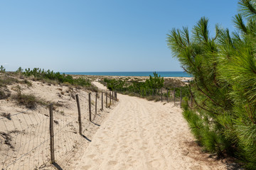 BASSIN D'ARCACHON (France), accès à la plage