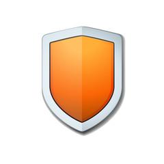 clear Orange Shield label illustration