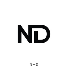 letter N and D concept ready to use