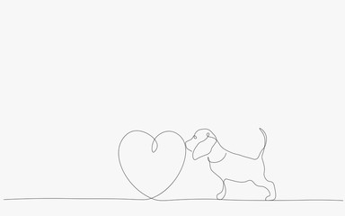 Puppy love vector illustration