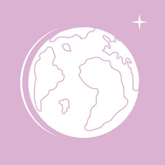 Planet Earth. World vector icon. Earth Day.