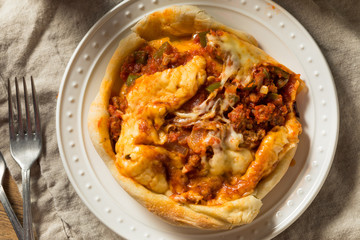 Homemade Chicago Pizza Pot Pie