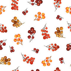 Watercolor berry pattern