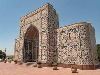 traditional architecture in Samarkanc city on a silk road in uzbekistan