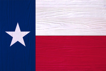 Texas flag painted on wood