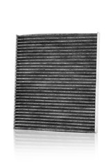 Air filter for a car on a white background. Car filter close up.