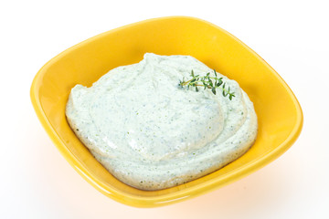 Cottage cream snack with herbs