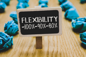 Handwriting text writing Flexibility 100 90 80. Concept meaning How much flexible you are...