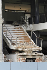 Staircase after earthquake