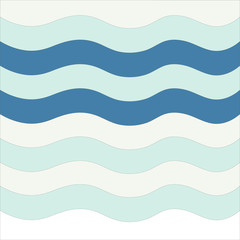 set of abstract waves. hand drawn vector illustration