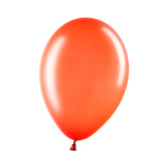 Single red helium balloon, element of decorations