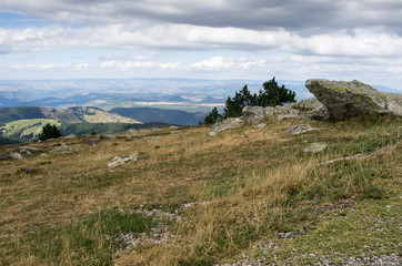 Paysage de montagne dans les cévennes