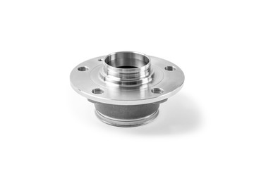 wheel hub bearing auto parts isolated on white background