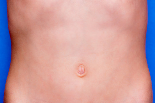 Closeup of navel on her stomach