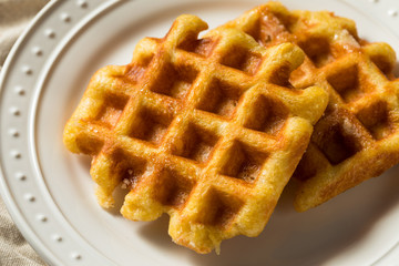 Homemade Belgian Sugar Waffles