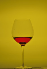 glass on the background of the backlight