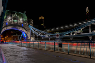 View on Tower Bridge at night