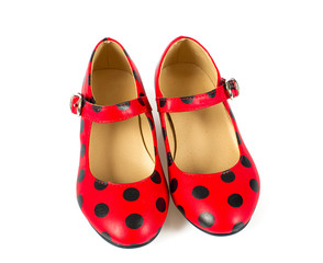 two flamenco dancing shoes isolated onb white