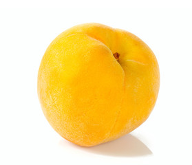 yellow peach isolated on white