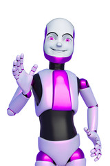 robot boy cartoon smiling