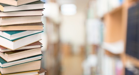 Old Books stacked on background.