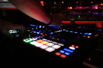 DJ remote. Night life at the club