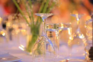 served table in a restaurant