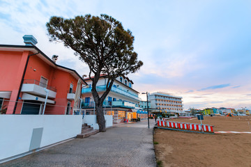 Obraz premium sunset in the beach. Italy