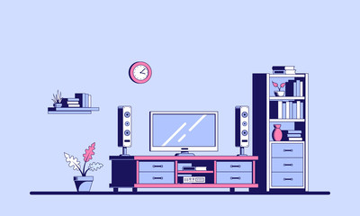 Fototapeta premium TV room design