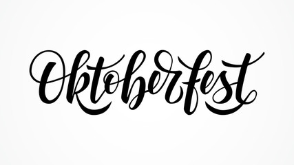 Oktoberfest logo design, vector in flat style