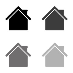 .Home - black vector icon