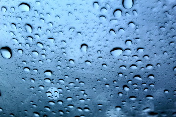 water drops on glass