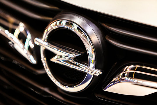 Detail of Opel Grandland X car. Opel is a German automobile manufacturer founded at 1862.