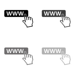 Obraz premium .www icon - black vector icon
