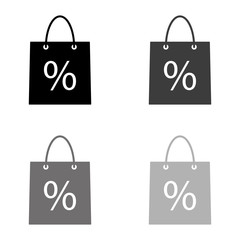 .shopping bag - black vector icon