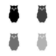 Obraz premium .Owl - black vector icon