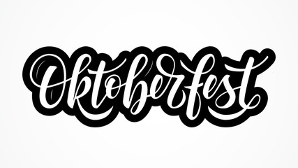 Oktoberfest logo design, vector in flat style