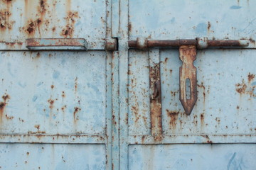 rusted iron door with lock