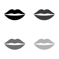 .lips - black vector icon