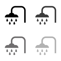 .Shower - black vector icon