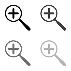 Obraz premium .Zoom in - black vector icon