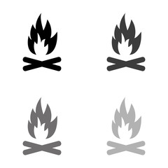 .Bonfire - black vector icon